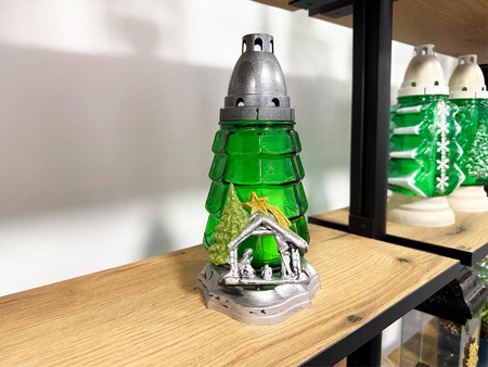 Znicz BN K-6241 CHOINKA apl.szopka zielony (6szt)