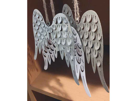 Zawieszka SKRZYDŁA TS321 metal biały 14cm