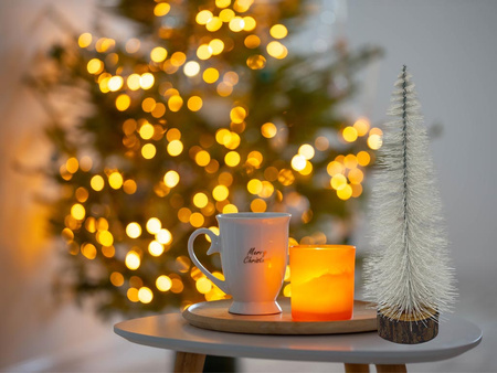 Drzewko sztuczne 27382 biały 25cm