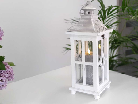 Świeca LED beton owal 43/23/NWH szary 10x7,5cm