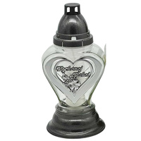 Znicz K-4540 SERCE małe Babcia srebrny (szt)