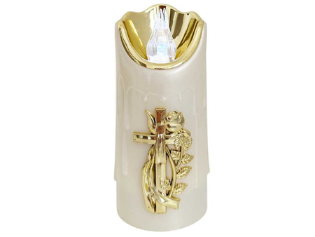 Świeca LED z krzyżem 1/23/SLC cool white 6szt 15cm