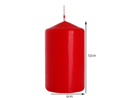 Świeca pieńkowa 100/60 czerwony 030 Bispol