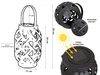 Latarnia plastikowa SOLAR 27106 czarny 24x15,5cm