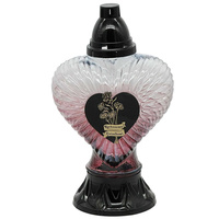 Znicz K-4526 SERCE duże Dziadek różowy (szt)