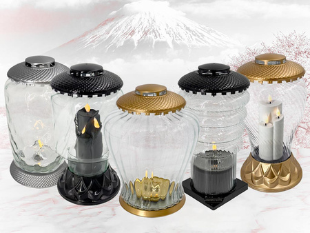 Znicz LED K-8481 LAMPION 5 złoty (4szt)