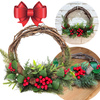 Wianek świąteczny 27393 OWOCE pleciony 30cm