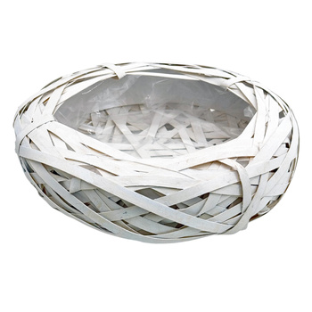 Osłonka wiklinowa 27409 KOŁO biały 7x25cm