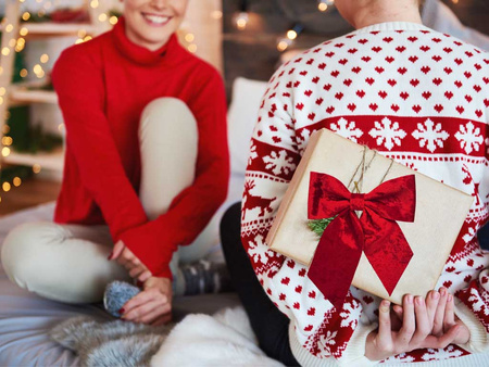 Kokarda welurowa 27348 czerwony 28x25cm