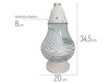 Znicz K-7699 LAMPION biały/srebrny (6szt)