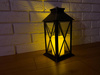 Latarnia plastikowa LED 26563 ŚWIECA czarny 29cm