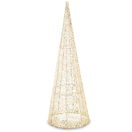 Figurka LED STOŻEK 171254 złoty 80x20x20cm