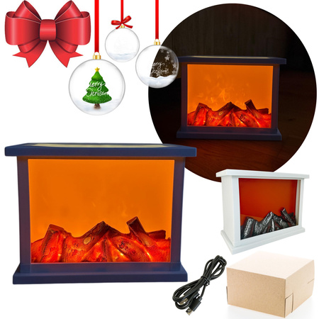 Kominek LED 27397 biały 21,5x14,5x27,5cm