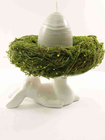 Świeca jajko duże szary B23 104 13/8cm