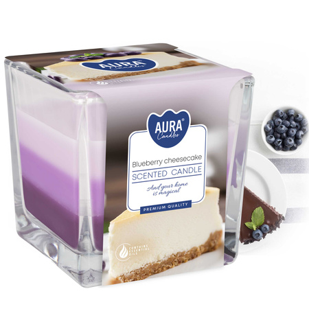 Świeca w szkle SNK80-359 Bispol - Blueberry cheese