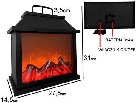 Kominek LED 26569 27,5x27,5x14,5cm