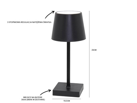 Lampa LED 27214 czarny 26cm