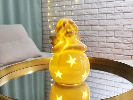 Figurka led YS15955-1 ANIOŁ na kuli 13,5cm