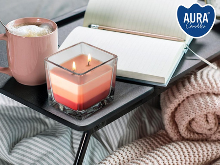 Świeca w szkle SNK80-355 Bispol - Vanilla-amber