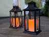Latarnia plastikowa LED 26563 ŚWIECA czarny 29cm