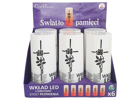 Świeca LED z efektem płomienia 6szt 1/18/WZP CROSS