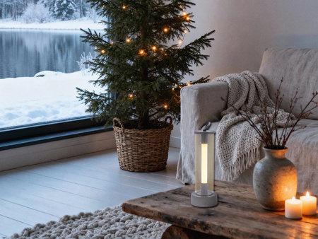 Latarnia szklana LED z kablem USB 27202 21x7,5cm