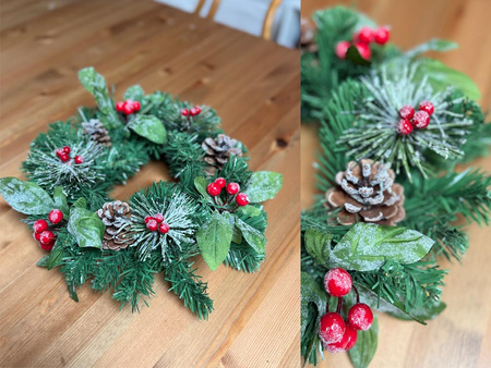 Wianek świąteczny 27367 OWOCE mrożony 24cm