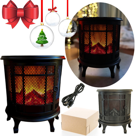 Kominek LED 27398 czarny 35x15x30,5cm