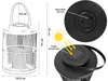 Latarnia plastikowa SOLAR 27108 czarny 25x18,5cm