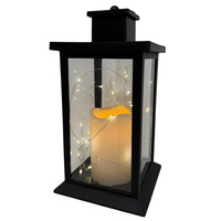 Latarnia plastikowa LED 26565 DRUCIKI czarny 28cm