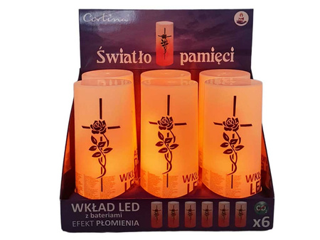 Świeca LED z efektem płomienia 6szt 1/18/WZP CROSS