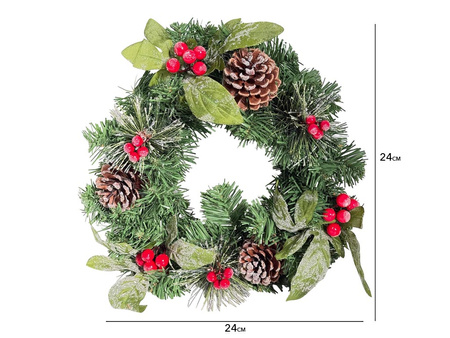 Wianek świąteczny 27367 OWOCE mrożony 24cm