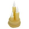 Świeca LED trio kremowy 14x8,5cm