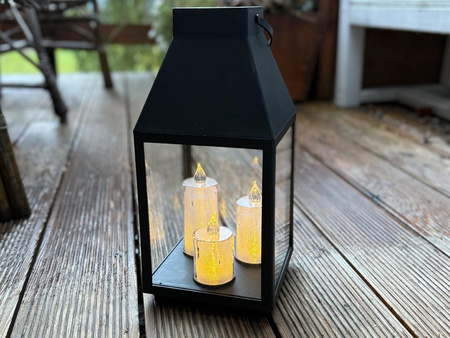 Latarnia plastikowa LED 27166 AKRYL czarny 35cm