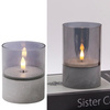 Świeca LED dymione szkło 27201 15x8cm