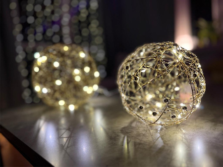 Figurka LED KULA 148119 złoty 15cm