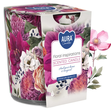 Świeca w szkle SN72s-30 Bispol - Floral inspiratio