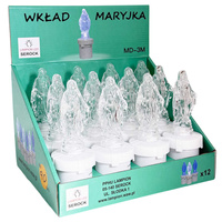 Znicz elektroniczny MD-3M MARYJA 12szt biały