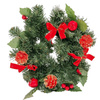 Wianek świąteczny 27366 KOKARDY i owoce 24cm