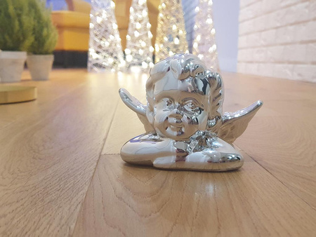 Figurka ANIOŁ 225886 srebrny 12,5x9cm