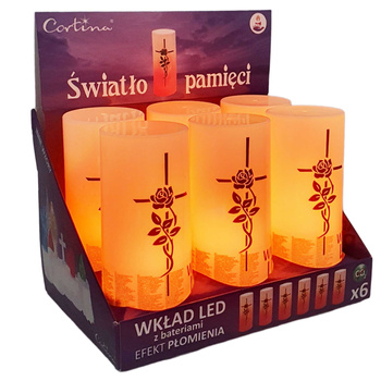 Świeca LED z efektem płomienia 6szt 1/18/WZP CROSS