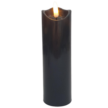 Świeca LED płomień wąska czarny 17,5/5cm 3/20/WAX