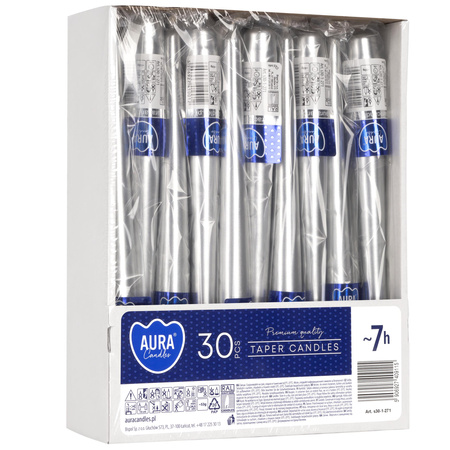 Świeca stoż. s30-1-271 245/23 m.srebr Bispol 30szt