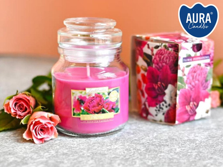 Świeca w szkle SND71-157 Bispol - Peony