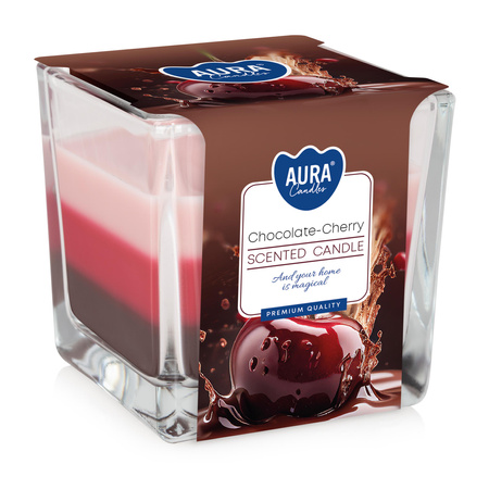Świeca w szkle SNK80-104 Bispol - Chocolate cherry