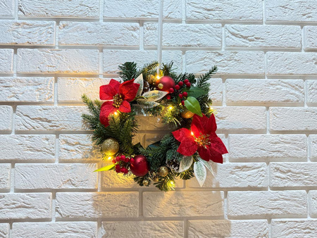 Wianek świąteczny LED 27371 G.BETLEJEMSKA 30cm