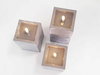 Świeca LED beton kwadrat 40/23/NWH szary 10x8cm