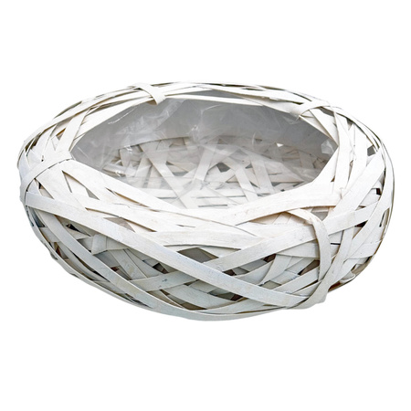 Osłonka wiklinowa 27409 KOŁO biały 7x25cm