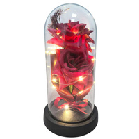 Wieczna RÓŻA 27590 LED bukiet czerwony 19cm