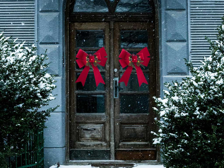 Kokarda welurowa 27353 stroik LED czerwony 46x34c